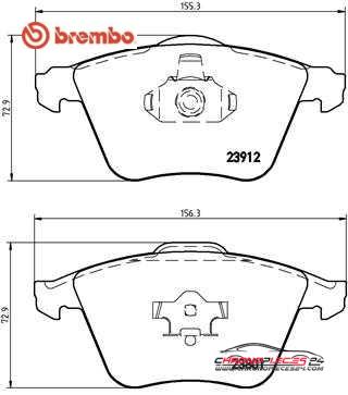 Achat de BREMBO P 10 012 Kit de plaquettes de frein, frein à disque pas chères