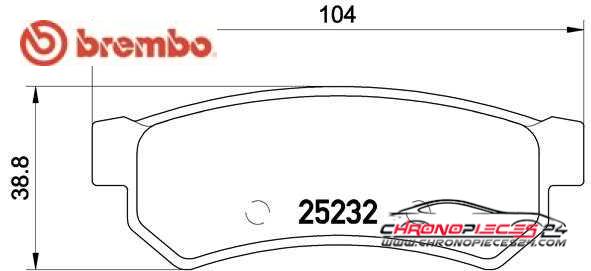 Achat de BREMBO P 10 053 Kit de plaquettes de frein, frein à disque pas chères