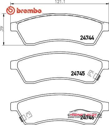 Achat de BREMBO P 10 060 Kit de plaquettes de frein, frein à disque pas chères