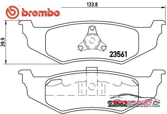 Achat de BREMBO P 11 010 Kit de plaquettes de frein, frein à disque pas chères