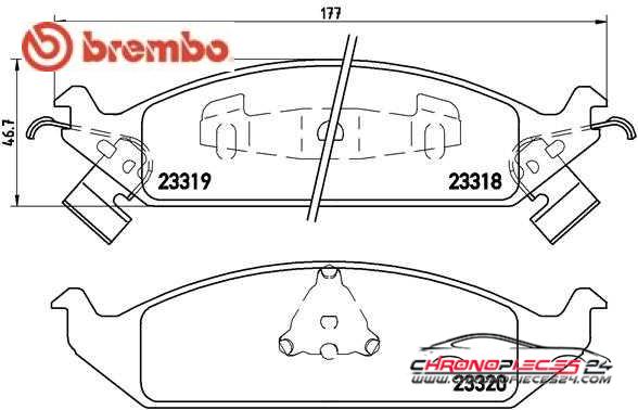 Achat de BREMBO P 11 011 Kit de plaquettes de frein, frein à disque pas chères