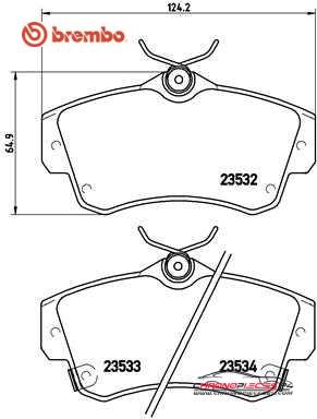 Achat de BREMBO P 11 012 Kit de plaquettes de frein, frein à disque pas chères