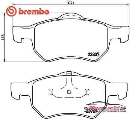 Achat de BREMBO P 11 013 Kit de plaquettes de frein, frein à disque pas chères