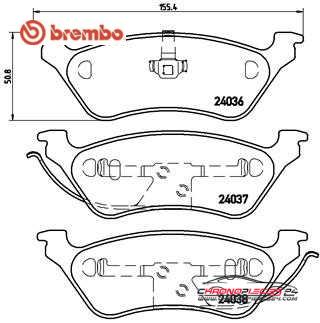 Achat de BREMBO P 11 014 Kit de plaquettes de frein, frein à disque pas chères