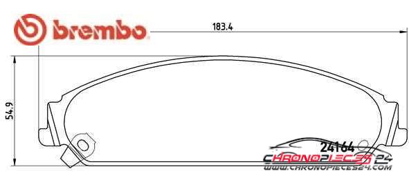 Achat de BREMBO P 11 017 Kit de plaquettes de frein, frein à disque pas chères