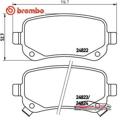 Achat de BREMBO P 11 021 Kit de plaquettes de frein, frein à disque pas chères