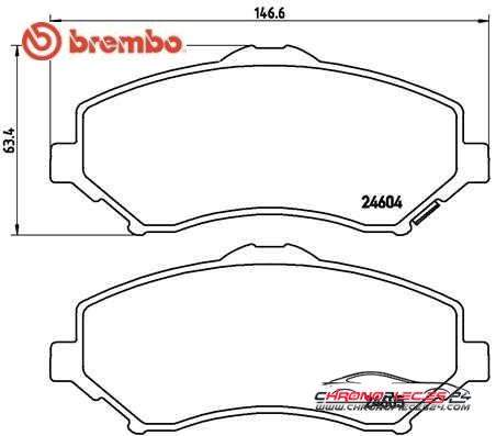 Achat de BREMBO P 11 022 Kit de plaquettes de frein, frein à disque pas chères