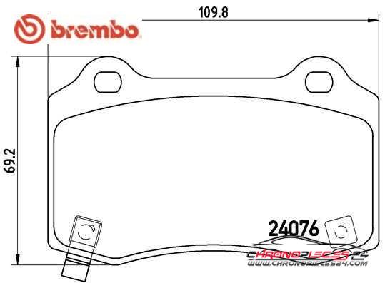 Achat de BREMBO P 11 024 Kit de plaquettes de frein, frein à disque pas chères