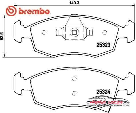 Achat de BREMBO P 11 031 Kit de plaquettes de frein, frein à disque pas chères