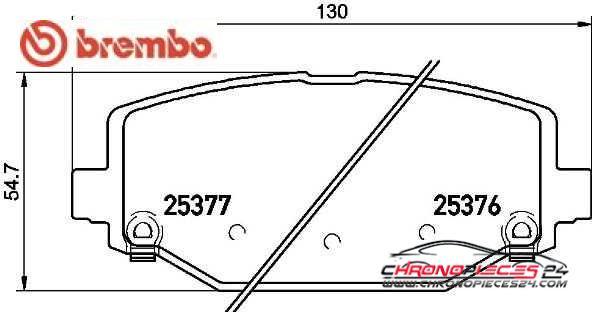 Achat de BREMBO P 11 032 Kit de plaquettes de frein, frein à disque pas chères