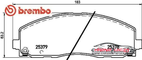 Achat de BREMBO P 11 035 Kit de plaquettes de frein, frein à disque pas chères