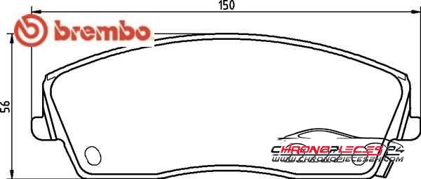 Achat de BREMBO P 11 041 Kit de plaquettes de frein, frein à disque pas chères