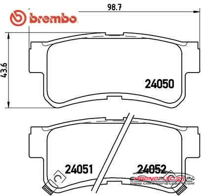 Achat de BREMBO P 15 009 Kit de plaquettes de frein, frein à disque pas chères