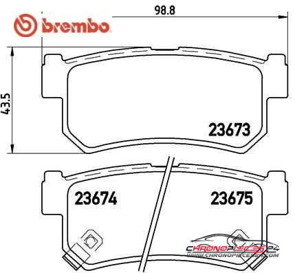 Achat de BREMBO P 15 010 Kit de plaquettes de frein, frein à disque pas chères