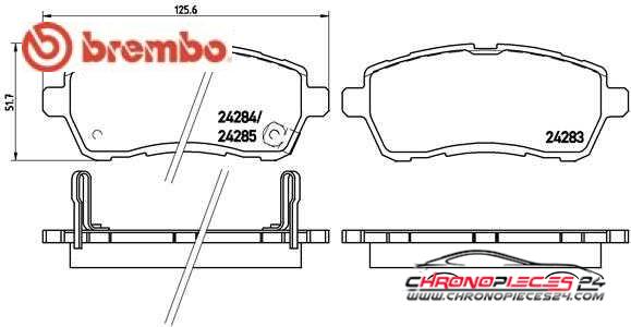 Achat de BREMBO P 16 013 Kit de plaquettes de frein, frein à disque pas chères