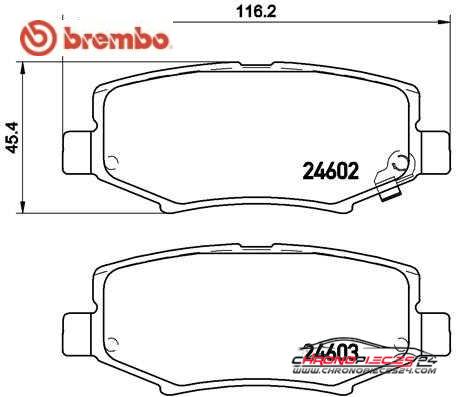 Achat de BREMBO P 18 024 Kit de plaquettes de frein, frein à disque pas chères