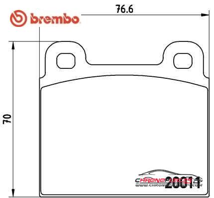 Achat de BREMBO P 23 001 Kit de plaquettes de frein, frein à disque pas chères