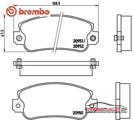 Achat de BREMBO P 23 013 Kit de plaquettes de frein, frein à disque pas chères