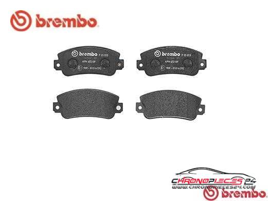 Achat de BREMBO P 23 013 Kit de plaquettes de frein, frein à disque pas chères