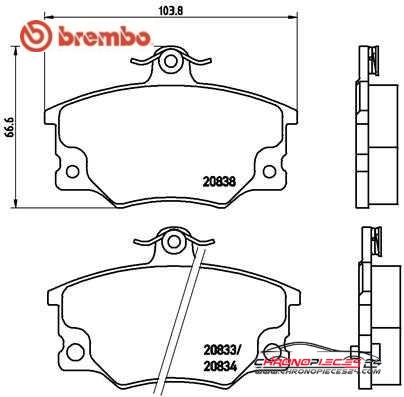 Achat de BREMBO P 23 017 Kit de plaquettes de frein, frein à disque pas chères