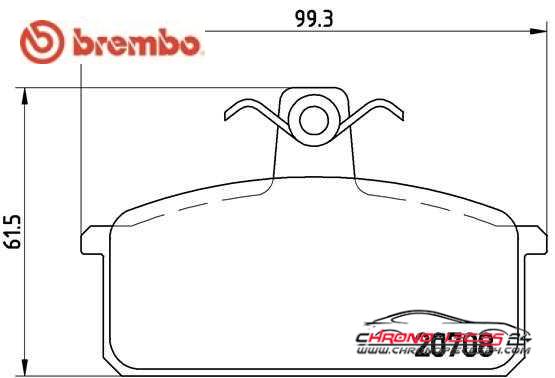 Achat de BREMBO P 23 018 Kit de plaquettes de frein, frein à disque pas chères