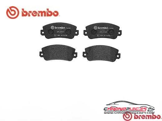 Achat de BREMBO P 23 021 Kit de plaquettes de frein, frein à disque pas chères