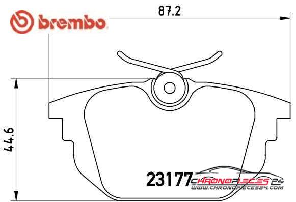 Achat de BREMBO P 23 026 Kit de plaquettes de frein, frein à disque pas chères