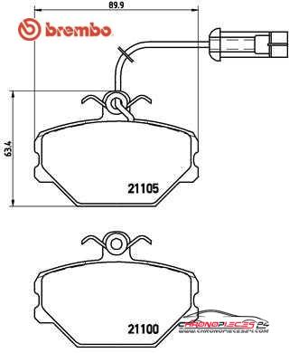 Achat de BREMBO P 23 044 Kit de plaquettes de frein, frein à disque pas chères