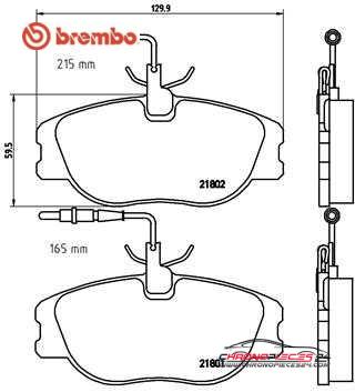 Achat de BREMBO P 23 061 Kit de plaquettes de frein, frein à disque pas chères