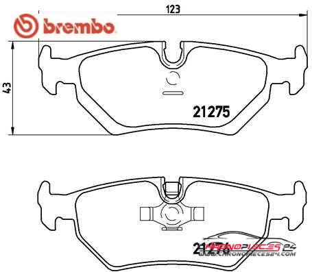 Achat de BREMBO P 23 062 Kit de plaquettes de frein, frein à disque pas chères