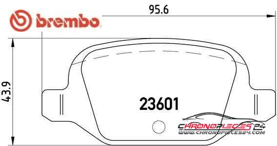 Achat de BREMBO P 23 064 Kit de plaquettes de frein, frein à disque pas chères