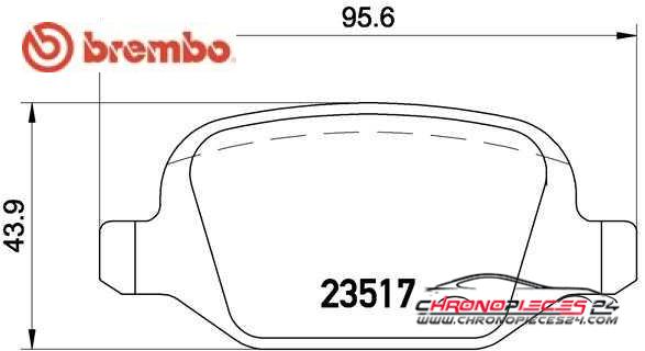 Achat de BREMBO P 23 065 Kit de plaquettes de frein, frein à disque pas chères