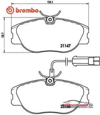 Achat de BREMBO P 23 066 Kit de plaquettes de frein, frein à disque pas chères