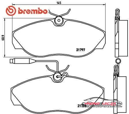 Achat de BREMBO P 23 068 Kit de plaquettes de frein, frein à disque pas chères