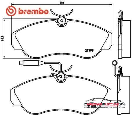 Achat de BREMBO P 23 069 Kit de plaquettes de frein, frein à disque pas chères