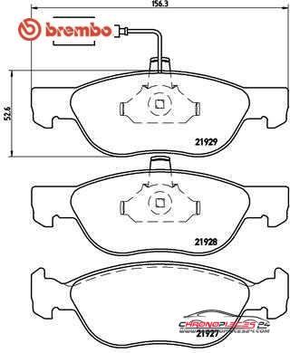 Achat de BREMBO P 23 070 Kit de plaquettes de frein, frein à disque pas chères