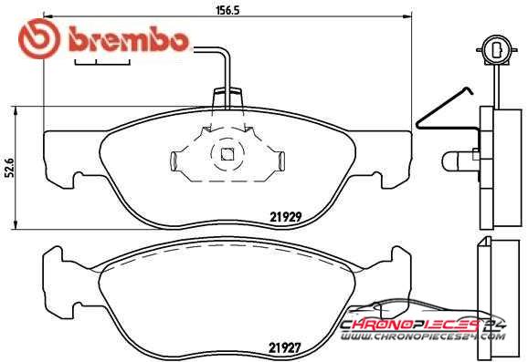 Achat de BREMBO P 23 071 Kit de plaquettes de frein, frein à disque pas chères