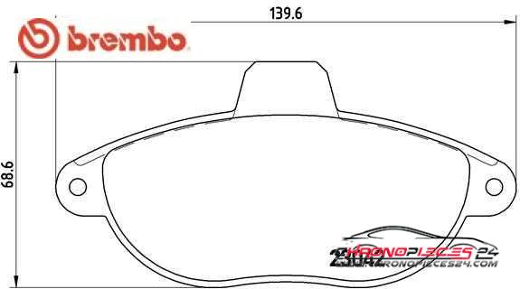 Achat de BREMBO P 23 072 Kit de plaquettes de frein, frein à disque pas chères