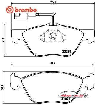 Achat de BREMBO P 23 077 Kit de plaquettes de frein, frein à disque pas chères