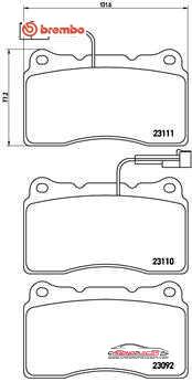 Achat de BREMBO P 23 078 Kit de plaquettes de frein, frein à disque pas chères