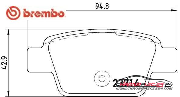 Achat de BREMBO P 23 080 Kit de plaquettes de frein, frein à disque pas chères