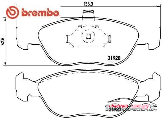 Achat de BREMBO P 23 081 Kit de plaquettes de frein, frein à disque pas chères