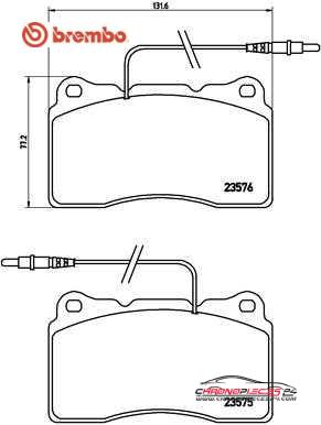 Achat de BREMBO P 23 082 Kit de plaquettes de frein, frein à disque pas chères