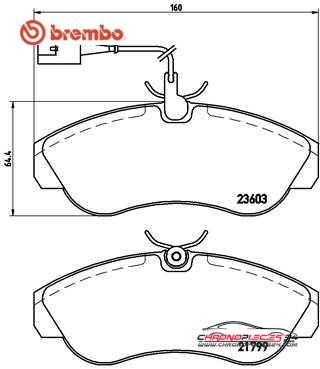 Achat de BREMBO P 23 084 Kit de plaquettes de frein, frein à disque pas chères