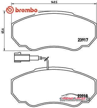 Achat de BREMBO P 23 091 Kit de plaquettes de frein, frein à disque pas chères