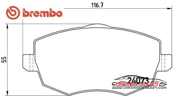 Achat de BREMBO P 23 094 Kit de plaquettes de frein, frein à disque pas chères