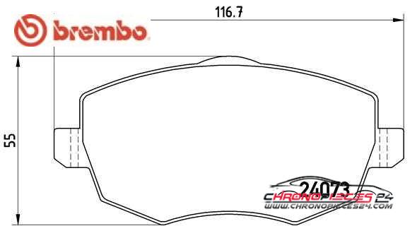 Achat de BREMBO P 23 095 Kit de plaquettes de frein, frein à disque pas chères