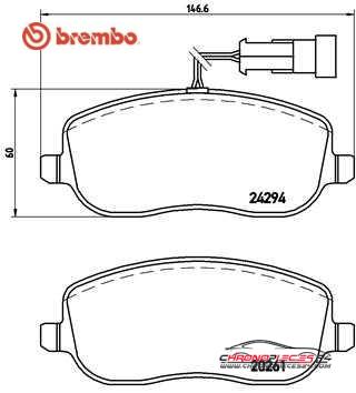 Achat de BREMBO P 23 100 Kit de plaquettes de frein, frein à disque pas chères