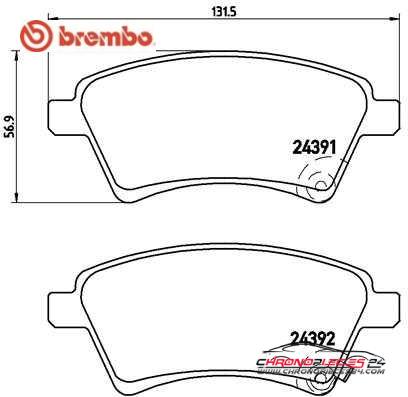 Achat de BREMBO P 23 105 Kit de plaquettes de frein, frein à disque pas chères