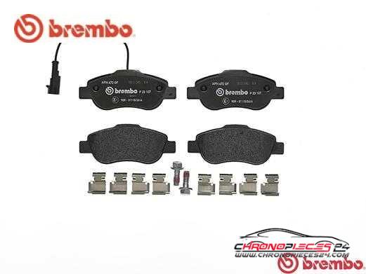 Achat de BREMBO P 23 107 Kit de plaquettes de frein, frein à disque pas chères